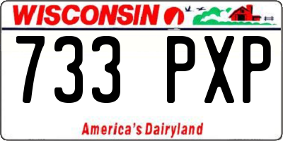 WI license plate 733PXP