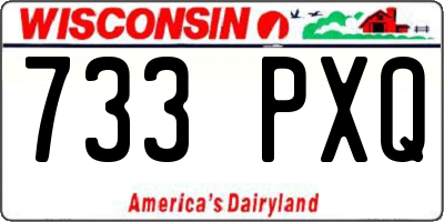 WI license plate 733PXQ