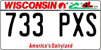 WI license plate 733PXS