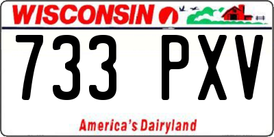 WI license plate 733PXV