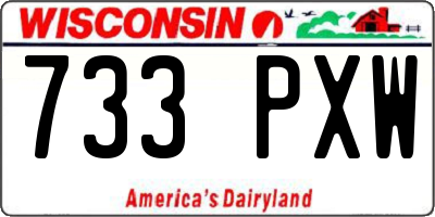 WI license plate 733PXW