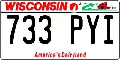 WI license plate 733PYI