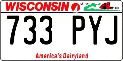 WI license plate 733PYJ