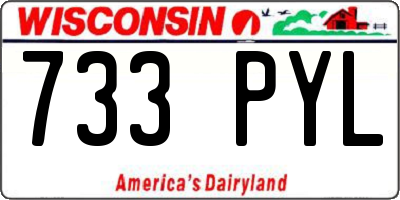 WI license plate 733PYL