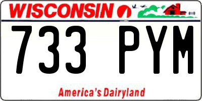 WI license plate 733PYM