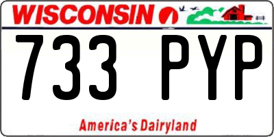WI license plate 733PYP