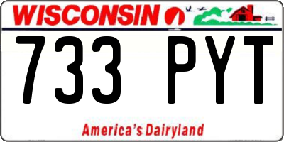 WI license plate 733PYT