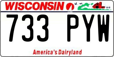 WI license plate 733PYW