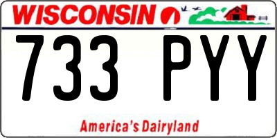 WI license plate 733PYY