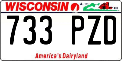 WI license plate 733PZD