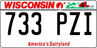 WI license plate 733PZI