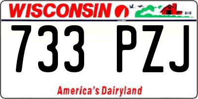 WI license plate 733PZJ