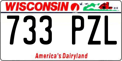 WI license plate 733PZL