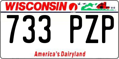 WI license plate 733PZP