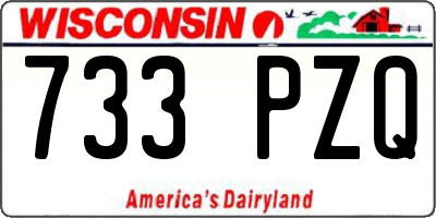 WI license plate 733PZQ
