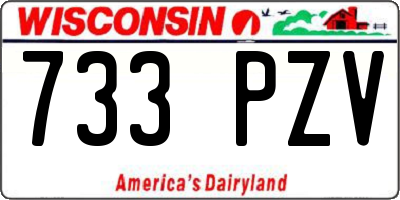 WI license plate 733PZV