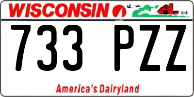 WI license plate 733PZZ