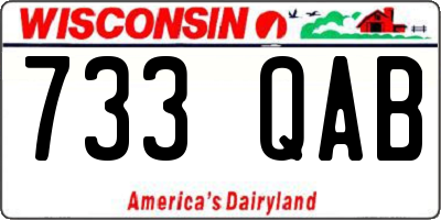 WI license plate 733QAB