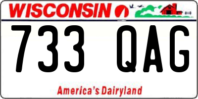 WI license plate 733QAG