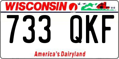 WI license plate 733QKF