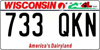 WI license plate 733QKN