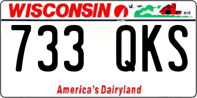 WI license plate 733QKS