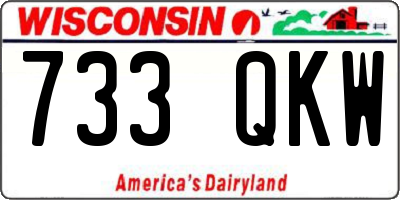 WI license plate 733QKW
