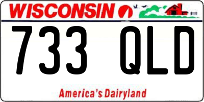 WI license plate 733QLD