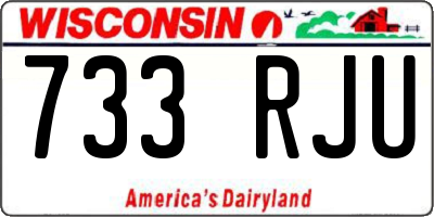 WI license plate 733RJU