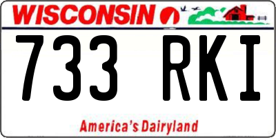 WI license plate 733RKI