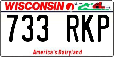 WI license plate 733RKP