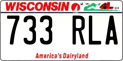 WI license plate 733RLA
