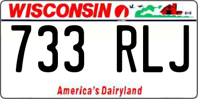 WI license plate 733RLJ