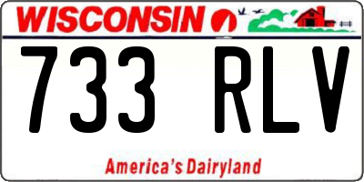 WI license plate 733RLV
