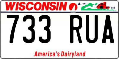 WI license plate 733RUA