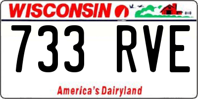 WI license plate 733RVE