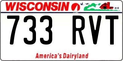 WI license plate 733RVT