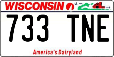 WI license plate 733TNE
