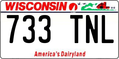 WI license plate 733TNL