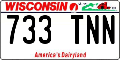 WI license plate 733TNN
