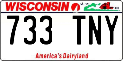 WI license plate 733TNY