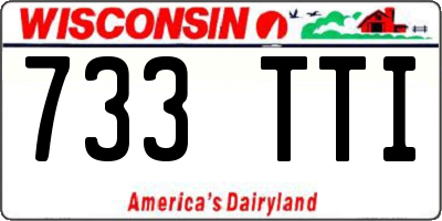 WI license plate 733TTI