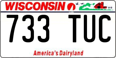 WI license plate 733TUC