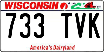 WI license plate 733TVK