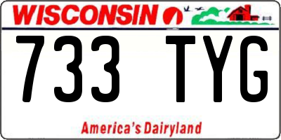 WI license plate 733TYG