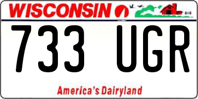 WI license plate 733UGR