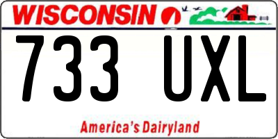 WI license plate 733UXL
