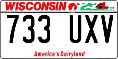WI license plate 733UXV