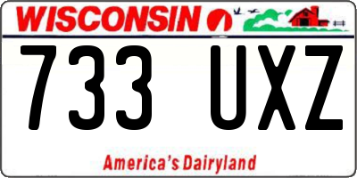 WI license plate 733UXZ