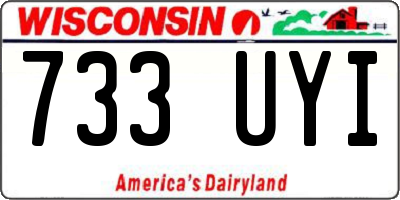 WI license plate 733UYI